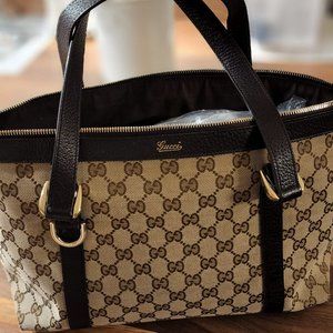 SOLD!!!Gucci Monogram Abbey Tote